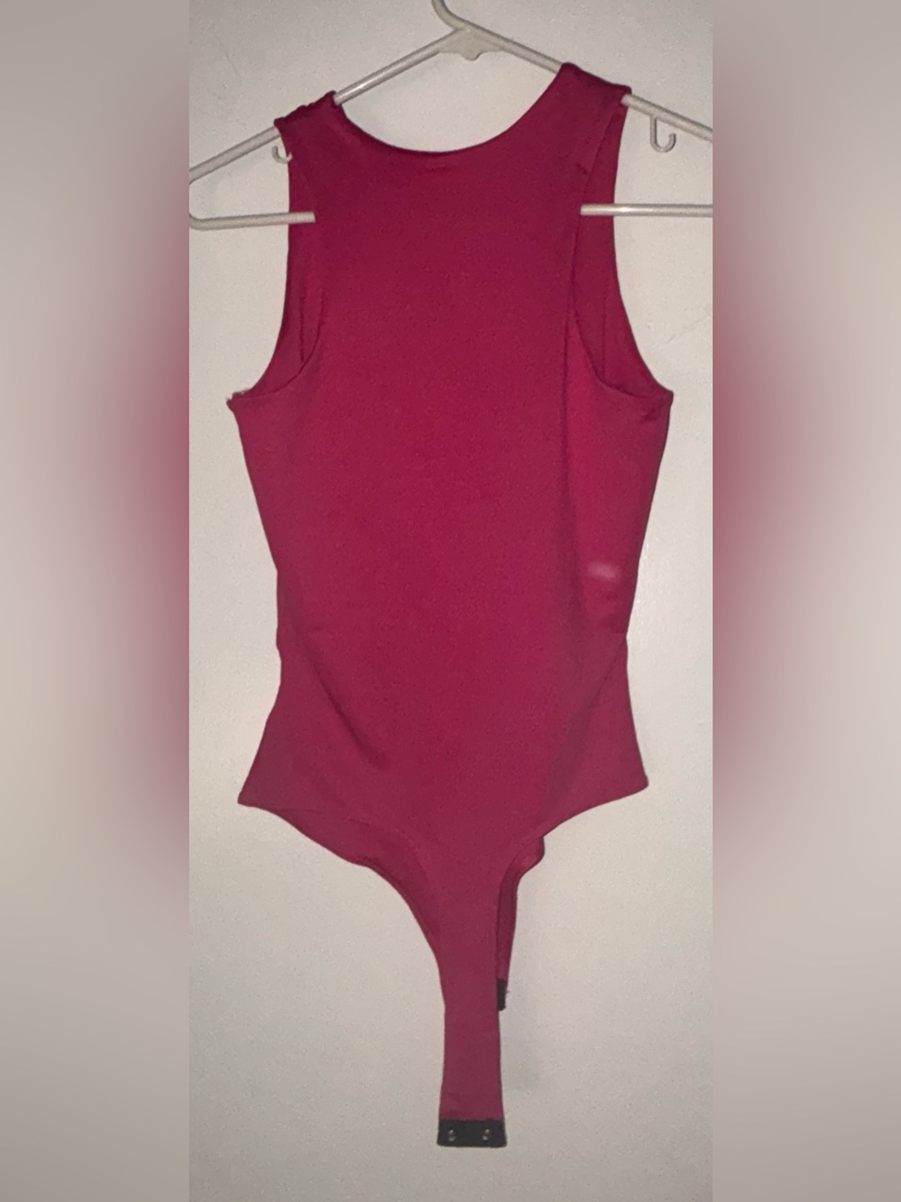 Sleeveless Raspberry Cross-Front Bodysuit - Picture 2 of 3